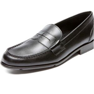 NEW Rockport Leather Black Penny Loafer